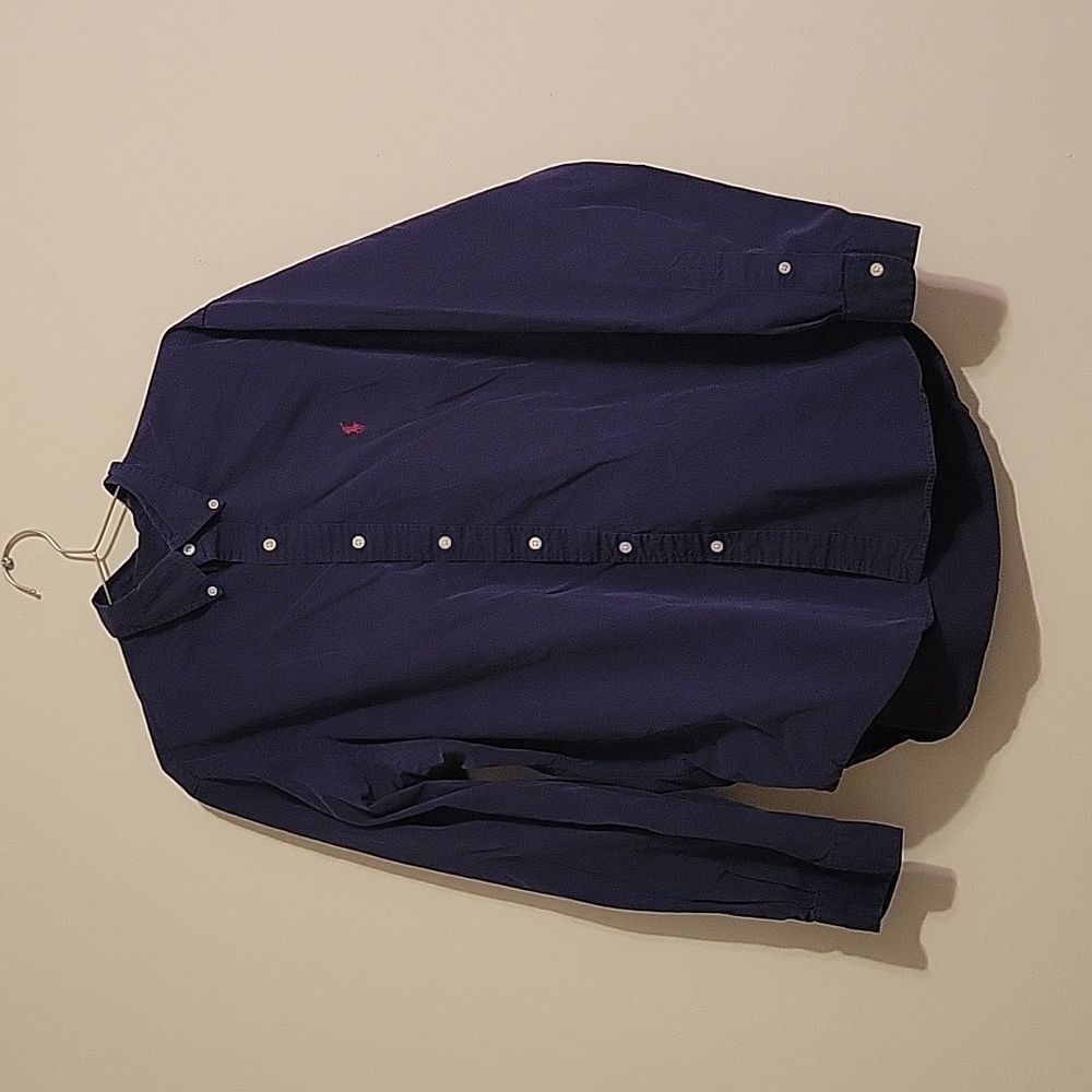 Ralph Lauren Blue Button Down Dress Shirt XL